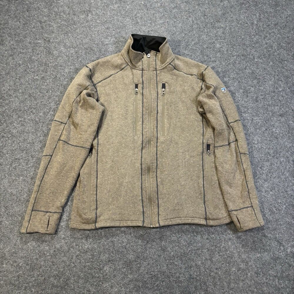 Kuhl Interceptr Fleece Jacket Mens XL Full Zip Outdoor Hiking Beige